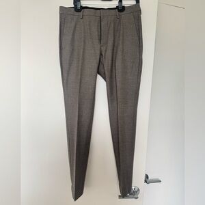 Theory fw20 sample, Fawn melange color, Charcoal Gray wool Trousers size 32